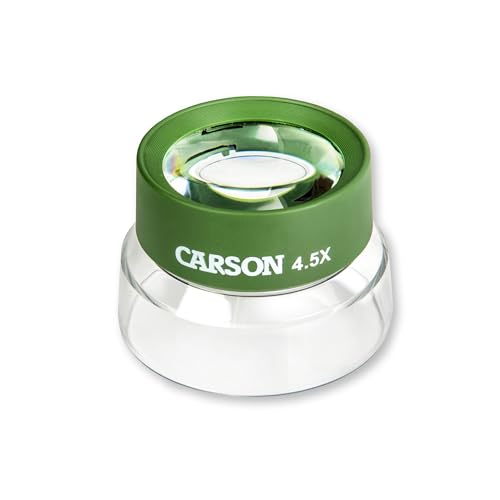 Carson Kids BugLoupe 4.5X Magnifier Stand for Insects, Plants, Coins, Stamps