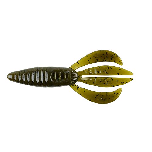 PowerBait Pit Boss Fishing Soft Bait - Green Pumpkin / 4" (8 Count)