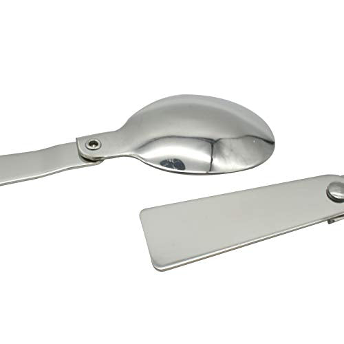 Foldable Stainless Steel Spoon and Fork Set - Portable Camping Utensils