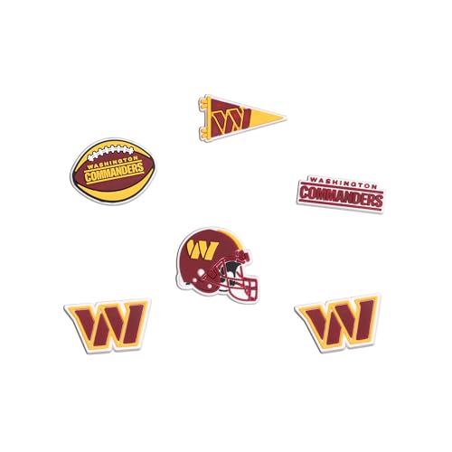 NFL Team Logo Shoe Charms - Washington Commanders 6-Pack