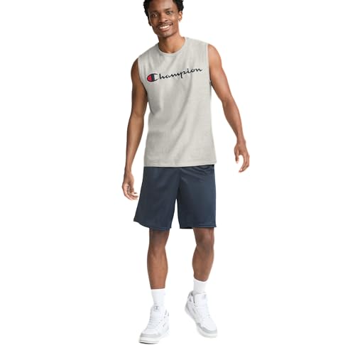 Champion Men's Mesh Gym Shorts Large Tall Navy with C Patch Logo
