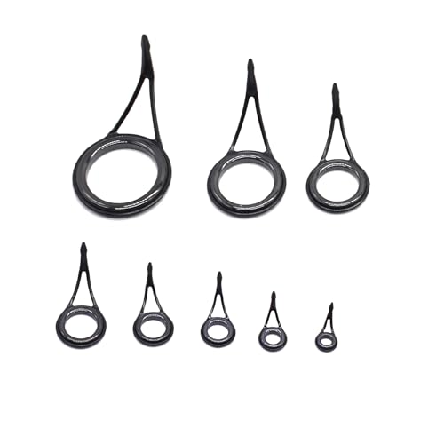 8-Piece Fishing Rod Guides Repair Kit with Ceramic Tips