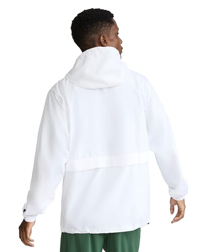 Champion Women's Medium White Full-Zip Script Logo Track Jacket - Small
