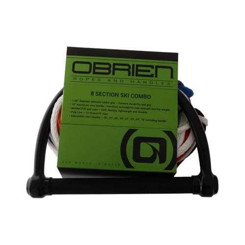 O'Brien 8-Section Water Ski Rope with Handle - Adjustable Long Tow Line for Water Sports