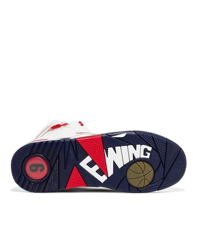 Eclipse OG Basketball Sneakers - White/Navy/Red, Men’s Sizes 5-16
