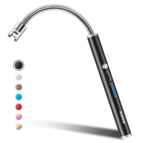 Rechargeable Electric Candle Lighter with Long Gooseneck - Black