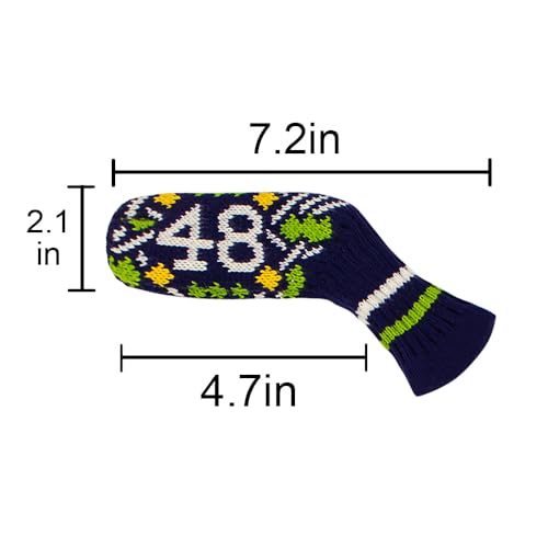 Knitted Golf Iron Head Covers - 7-Piece Set - Winter Jasmine Pattern