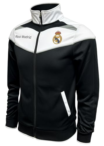 Official Real Madrid Track Jacket - Adult Size Medium Zip-Up