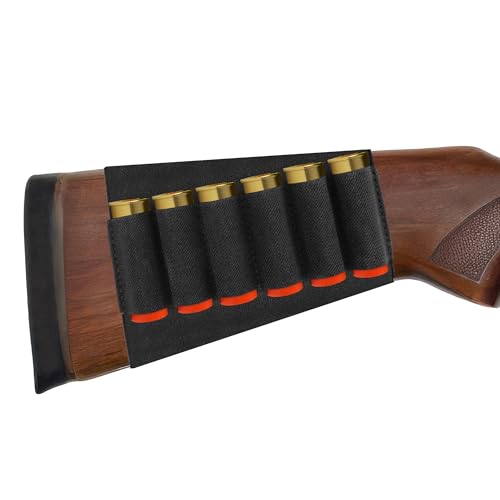 8 Round Shotgun Shell Holder - Black Buttstock Shell Holder