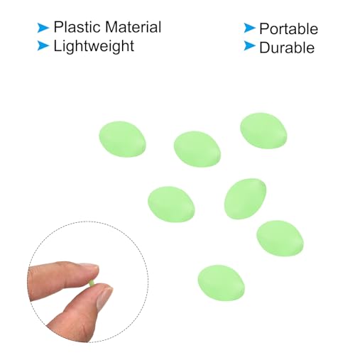 Luminous Oval Fishing Beads - 200pcs Glow in the Dark Rig Bait - Green 4x3mm