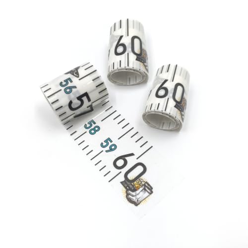 60" Waterproof Self-Adhesive Fish Measuring Ruler - Clear, 3 Pack