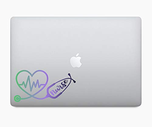 Nurse Stethoscope Heartbeat Vinyl Sticker Decal - 5.5 inches