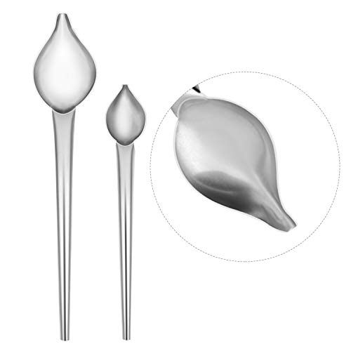 Cridoz 6-Piece Stainless Steel Kitchen Tweezers, Precision Tongs, Drawing Spoons & Offset Spatula Set