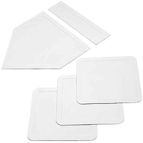 5 Piece Baseball & Softball Base Set - Durable Rubber Field Bases