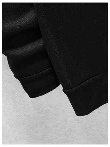 Verdusa Men's Y2K Gothic Graphic Hoodie Sweatshirt Medium Black