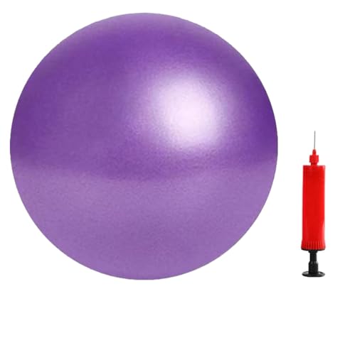 6-Inch Pilates Exercise Ball for Yoga & Fitness with Pump - Purple