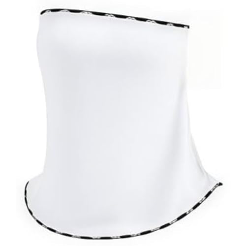 Cooling UPF 50+ Sun Face Mask - White, Breathable UV Protection