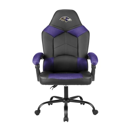 Oversized Baltimore Ravens Office Chair with Adjustable Backrest