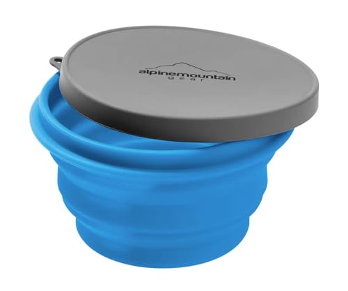 Collapsible Silicone Bowl - Large Blue, Dishwasher & Microwave Safe