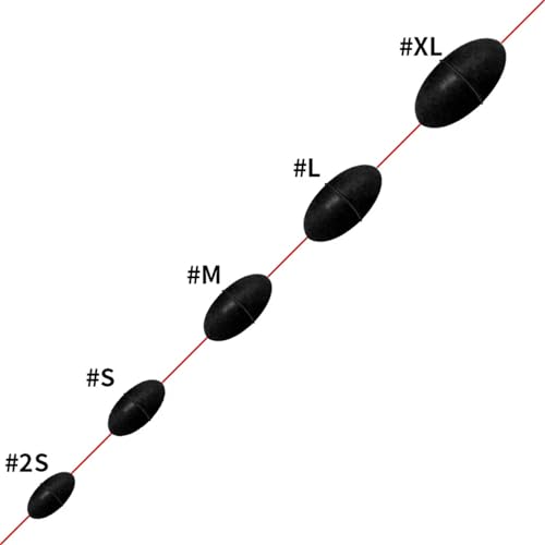 Fishing Rubber Bobbers Beads Stoppers - 60pcs Set