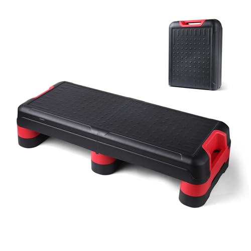33.5" Foldable Aerobic Step Platform - Height Adjustable for Home Gym
