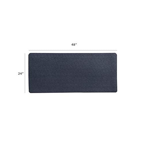 Fitness Equipment Mat - Black, 48"L x 24"W x 0.1"Th