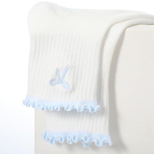 Pilates Grip Socks for Women - Nonslip Yoga Socks - Blue Bow