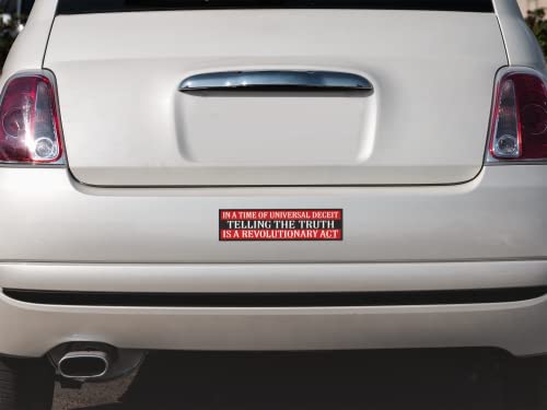 George Orwell Quote Bumper Sticker - Telling The Truth Is A Revolutionary Act