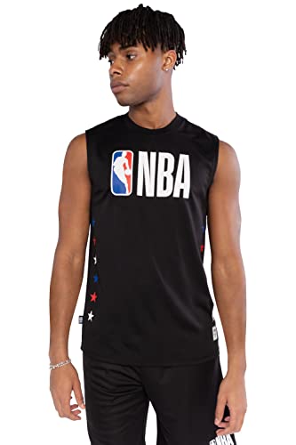 X-Large Black NBA Licensed Sleeveless Tank Top for Men - Ultra Game Active Tee