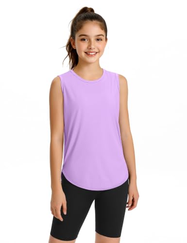 JOCMIC Girls Quick Dry Tank Top UPF50+ 11-12 Purple