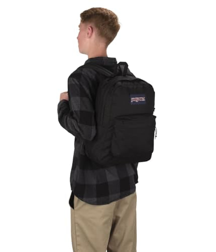 Durable Lightweight Backpack with Organizer Pocket - Black