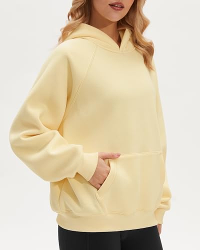 Stelle Women's Oversized Fleece Hoodie Butter Small Casual Sweatshirt