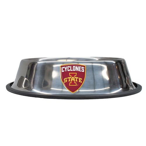 Large Iowa State Cyclones Pet Bowl - Durable Stainless Steel