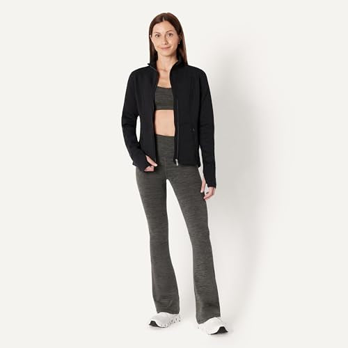 Women's Active Slim-Fit Zip Through Jacket - Large / Black