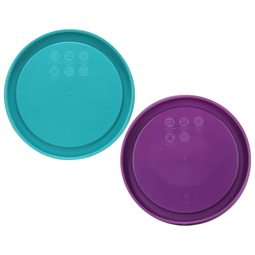 Pyrex 4-Cup Replacement Lids Set Turquoise & Purple – 7201-PC, Made in USA
