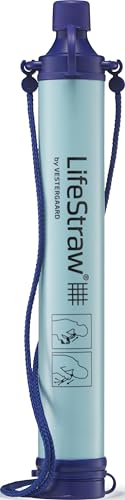 Personal Water Filter for Hiking, Travel & Emergency - Blue