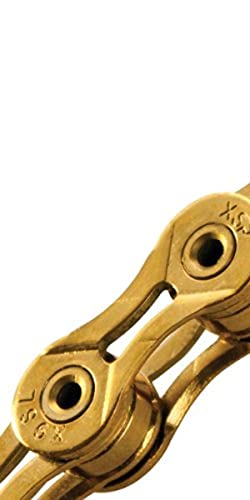 KMC X9SL 9-Speed Bicycle Chain - Ti Gold Nitride, 116 Links, High Performance