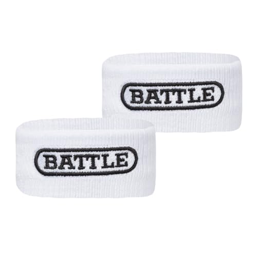 Football Thick Armbands - White | Soft Sweat Bands for Comfort