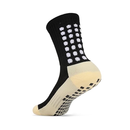 Grip Soccer Socks for Kids - 5 Pcs in Black, Blue & Red