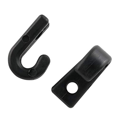 10 Pack Nylon J-Hook Bungee Cords for Kayaks & Canoes - 25x11x16mm