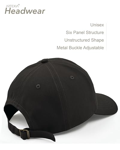 Unisex Baseball Cap - 100% Cotton Dad Hat - One Size / Black