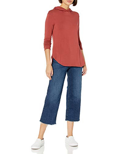 Women's Supersoft Terry Hoodie - Sustainably Sourced Rayon Blend, Brick Red, X-Small