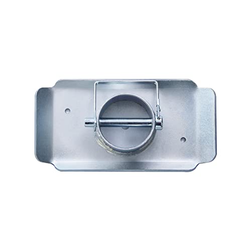 5000 lbs Trailer Jack Foot Plate with Pin Base - Silver, 4x7" Zinc-Plated