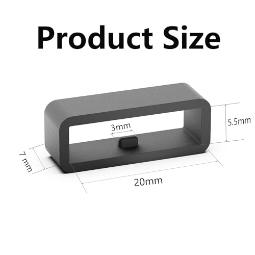 Silicone Fastener Rings for Wristbands - 8 Pack Black