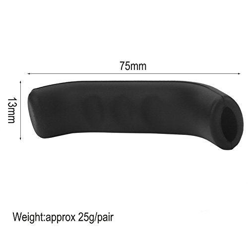 Bicycle Brake Lever Protector Sleeve - Non-Slip Silicone Grip - Red