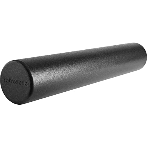 Retrospec 36-Inch High-Density Foam Roller - Extra Firm Black for Muscle Recovery