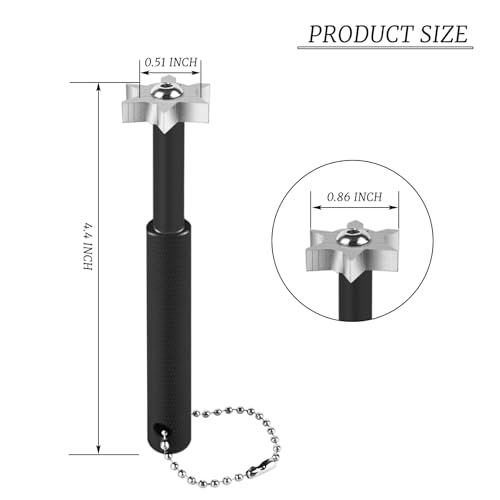 Golf Club Groove Sharpener Tool with 6 Heads & Storage Tube
