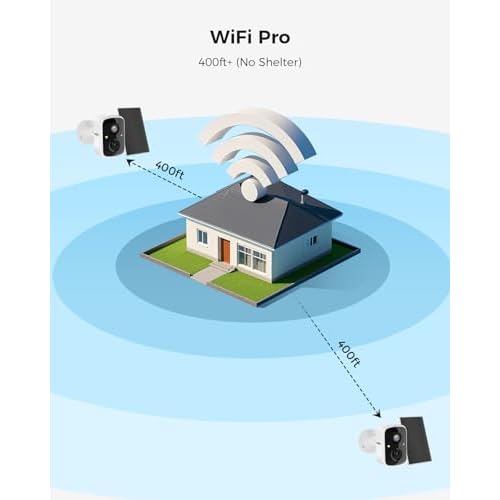 Hiseeu Security Cameras Wireless Outdoor, WiFi Pro 5G/2.4G Cameras for Home Security, Solar Powered, Motion Detection, 2-Way Talk, Color Night Vision, Compatible with Alexa, 64G SD Card Storage