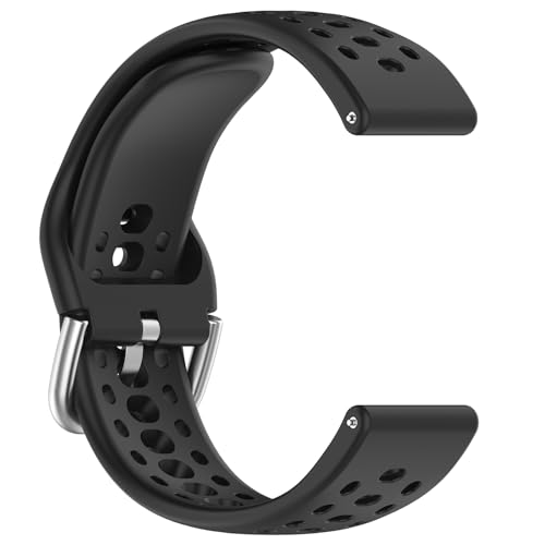 20mm Silicone Replacement Strap for Amazfit Active 2 - Black