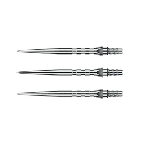 Winmau 26mm Groove Silver Carbon Steel Dart Tips Threaded Rapid-Change Set